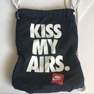 Nike Kiss My Airs drawstring backpack gym pack